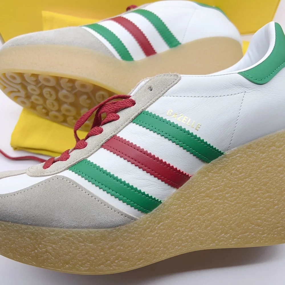 ❌SOLD❌NEW Gucci x Adidas Gazelle Leather Wedge Sneakers Size 39(9), 40(10) - Picture 7 of 12